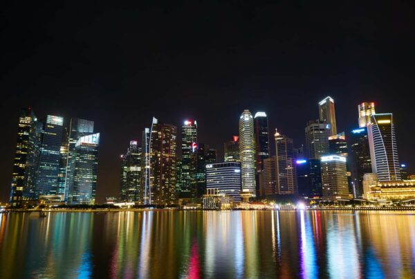 landscape of Singapore financial district